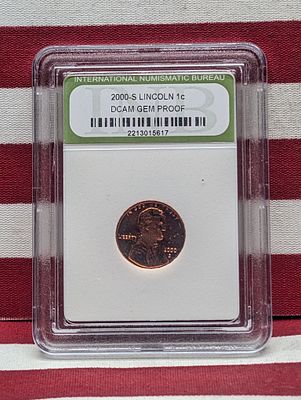 2000-S Lincoln Memorial Cent - Slabbed INB. GEM PROOF DCAM Condition IMPORTANT NOTICE REGARDING