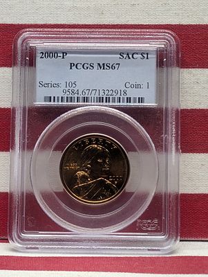 2000-P Sacagawea Dollar - PCGS MS67 Condition IMPORTANT NOTICE REGARDING COIN GRADES &