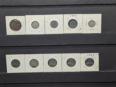 (10) Various Vintage Canadian Coins Including (4) 80% Silver Coins, 1916 Canadian Large Cent, &