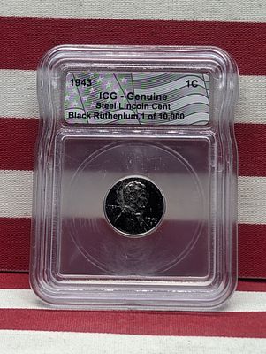 1943 Lincoln Steel Wheat Cent - ICG Cert. GENUINE Condition IMPORTANT NOTICE REGARDING COIN 