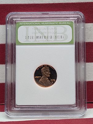 1976-S Lincoln Memorial Cent - Slabbed INB. GEM PROOF DCAM Condition IMPORTANT NOTICE REGARDING