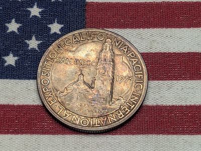 1935-S San Diego, California-Pacific International Exposition Silver Half