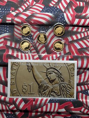 Presidential Dollar Collection in Gem Proof Condition, All "S" Mint Marks. Presidential Dollar 