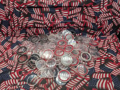 Bag of 100+ Various Sized Collector's Coin Capsules - EMPTY Condition PLEASE NOTE Some coins 
