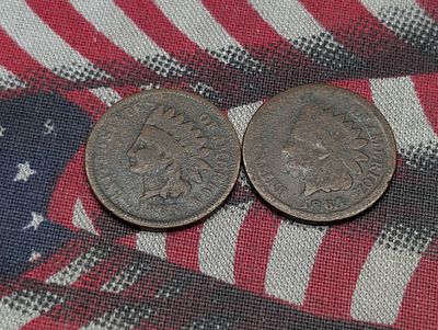 1864 & 1865 Indian Head Cents (2 PCS). 1864 &amp; 1865 Indian Head Cents (2 