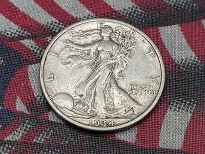 1934 Walking Liberty Silver Half Dollar - VF/XF Condition PLEASE NOTE Some coins may have a 