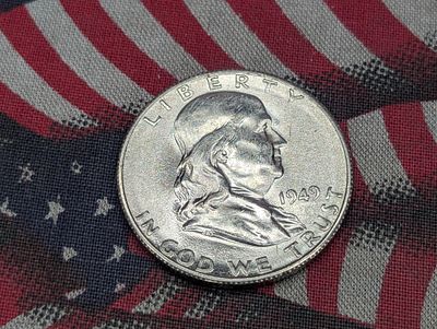 1949-S Franklin Silver Half Dollar - UNC Condition PLEASE NOTE Some coins may have a grade on 
