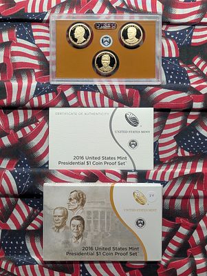 2016-S US Mint Presidential Dollar Coin Proof Set, Books for $14 to $16 Condition PLEASE NOTE 