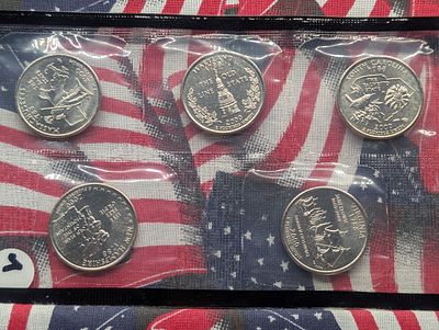 2000-D U.S. State Quarters 5 Coin Set Condition PLEASE NOTE Some coins may have a grade on the 
