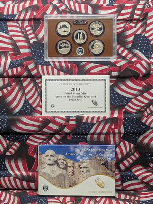 2013-S U.S. Mint America The Beautiful Quarters Proof Set In OGP With COA Condition PLEASE NOTE 