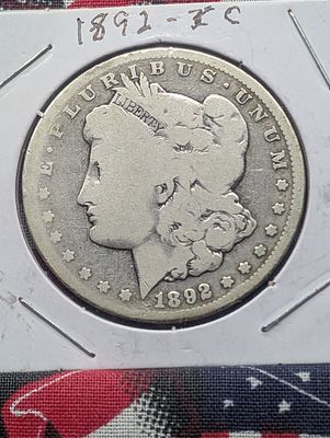 1892 CC Morgan Dollar, 90% Silver Condition PLEASE NOTE Some coins may have a grade on the 