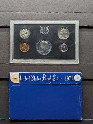 1971-S US Proof Set Condition PLEASE NOTE Some coins may have a grade on the package or in the 