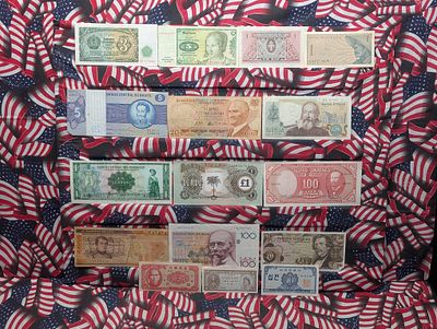 Assortment Of Foreign 16 Different Banknotes From 16 Different Countries. Condition PLEASE NOTE 