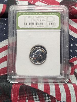 1961 PROOF Roosevelt Silver Dime - INB Cert. PR70 Condition IMPORTANT NOTICE REGARDING COIN 