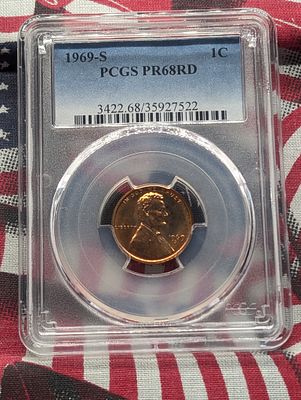 1969-S PROOF Lincoln Memorial Cent - PCGS PR68 RD Condition IMPORTANT NOTICE REGARDING COIN 