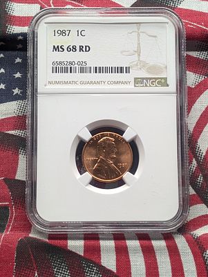 1987 Lincoln Memorial Cent - NGC MS68 RD Condition IMPORTANT NOTICE REGARDING COIN GRADES &amp; 