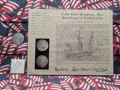 1807 Mexico 8 Reales, 89.6% Silver, Recovered From 1810 Shipwreck w/ Mel Fisher Certification. 18 