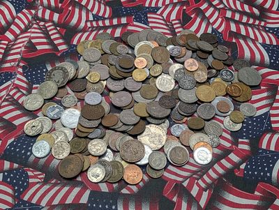 Bag of 2.5 Lbs. of Various Vintage & Modern World Coins. Bag of 2.5 Lbs. of Various Vintage 