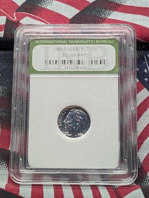 1962 PROOF Roosevelt Silver Dime - INB Cert. PR70 Condition IMPORTANT NOTICE REGARDING COIN 