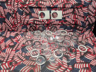 Bag of 55+ Various Sized Coin Capsules - EMPTY Condition IMPORTANT NOTICE REGARDING COIN GRADES 