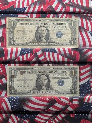 1957A & 1957B US $1 "Silver" Certificates. 1957A &amp; 1957B US $1 "Silver" 