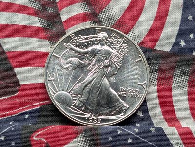 1989 American Silver Eagle - One Troy Ounce .999 Fine Silver Condition PLEASE NOTE Some coins 