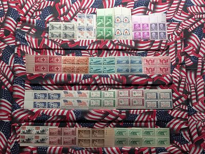 (20) Assorted US Plate Blocks All MOGNH Condition PLEASE NOTE Some coins may have a grade on 