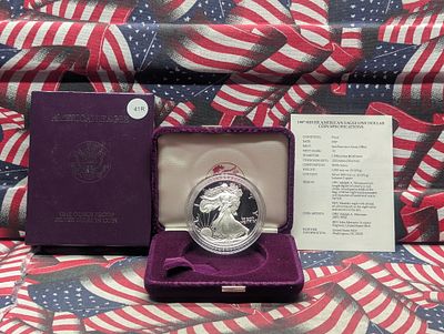 1987-S American Silver Eagle .999 Fine Silver One Troy Ounce in OGP W/COA Condition PLEASE NOTE 