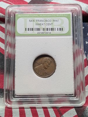 1944-S Lincoln Wheat Cent - Slabbed By International Numismatic Bureau Condition PLEASE NOTE 