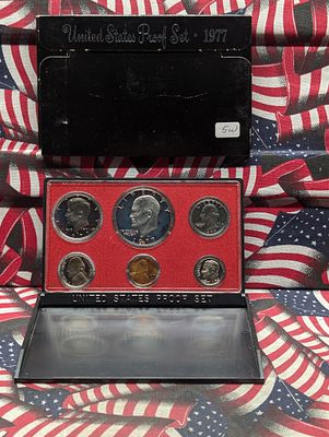 1977-S U.S. 6- Coin Proof Set in OGP Condition PLEASE NOTE Some coins may have a grade on the 