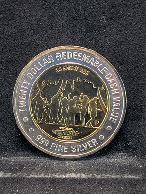 Tropicana Casino Folies Bergere Twenty Dollar .999 Fine Silver Gaming Token Condition PLEASE 