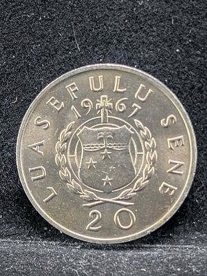 1967 Samoa 20 Sene (Cents) Condition PLEASE NOTE Some coins may have a grade on the package or 