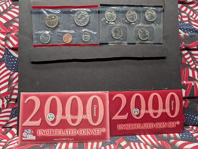 US 2000-D (No P set) Uncirculated Mint Set, 10 Coins Condition PLEASE NOTE Some coins may have 