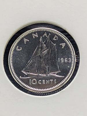 1963 & 1965 Canada 10 Cent, 80% Silver. 1963 &amp; 1965 Canada 10 Cent, 80% 