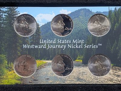 2005 P, D, & S Westward Journey Nickels, Bison and Ocean in View. 2005 P, D, &amp; S Westward 