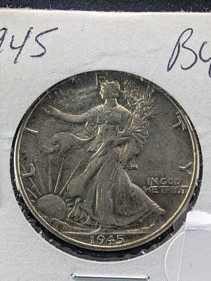 US 1945 Walking Liberty Half Dollar, Silver, KM-142 Condition PLEASE NOTE Some coins may have a 