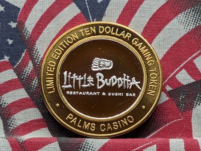 Limited Edition .999 FINE SILVER Center, Palms Casino $10 Gaming Token in 