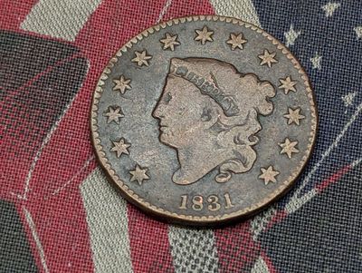 1831 Coronet Head Large Cent Condition PLEASE NOTE Some coins may have a grade on the package 