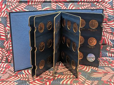 Large Collection of U.S. Presidential Bronze Medals in Album - 1789 to 1993 