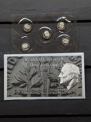 Franklin D. Roosevelt Dime Collection - 2010 to 2015 San Francisco Mint Proofs, Does Not 