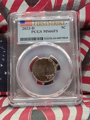 2023-D Jefferson Nickel - PCGS MS66 FS - First Strike Condition PLEASE NOTE Some coins may have 