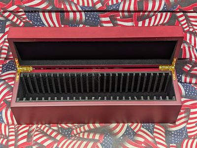 Nice Wooden Slab Coin Collector's Box - Holds 25 Slabs - EMPTY Condition PLEASE NOTE Some coins 