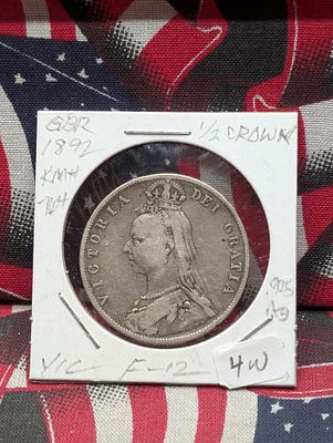 1892 Great Britain Silver Half Crown- 92.5% 14.138g Condition PLEASE NOTE Some coins may have a 