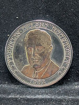 1982 Franklin Delano Roosevelt Two Toned Token Condition PLEASE NOTE Some coins may have a 