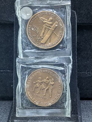 (2) 1976 Spirit of Service Telephone Centennial Coin/Tokens Condition PLEASE NOTE Some coins 