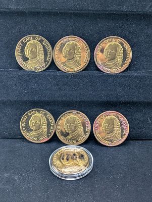 (7) 1971 Chatham Bi-Centennial Tokens William Pitt, First Earl of Chatham Condition PLEASE NOTE 
