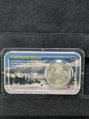 1923 Peace Dollar In Littleton Package Condition PLEASE NOTE Some coins may have a grade on the 