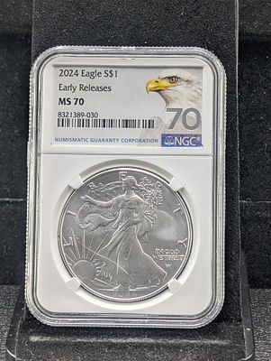 2024 American Silver Eagle NGC MS70 Early Release - One Troy Ounce .999 Fine 