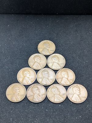 1930 - 1939 Lincoln Wheat Cents - includes 1935-S & 1939-S. 1930 - 1939 Lincoln Wheat Cents - 
