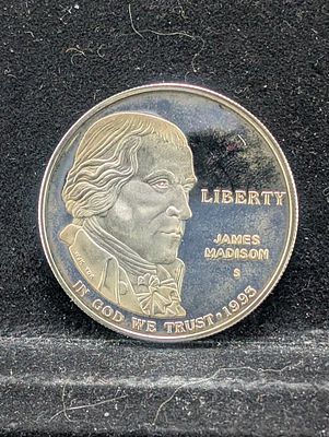1993-S James Madison Commemorative Proof 90% Silver Dollar Condition PLEASE NOTE Some coins may 